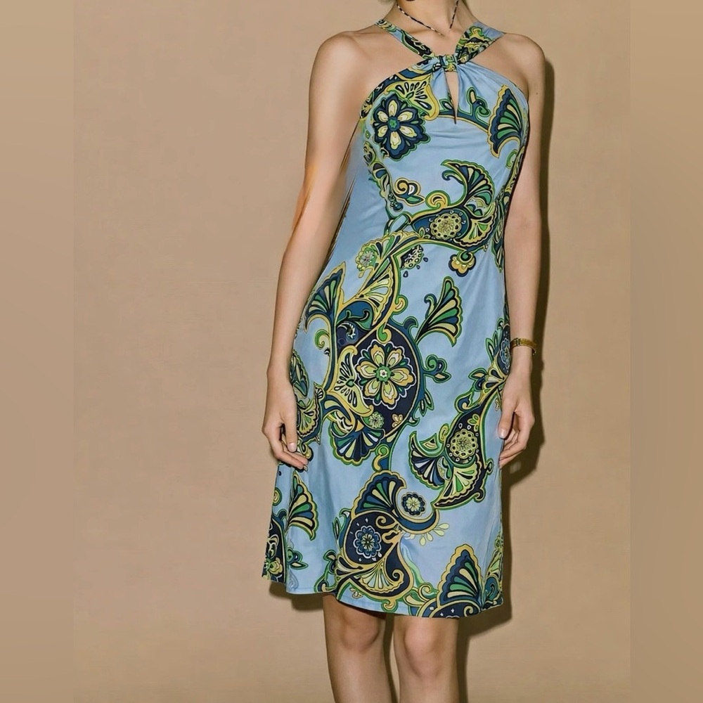 Banana Republic Silk Halter Dress